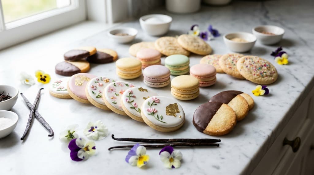 Beautiful assortment of gourmet cookies